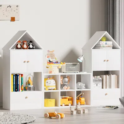 Streamdale Furniture Streamdale House-shaped Children's Bookshelf With Adjustable Storage