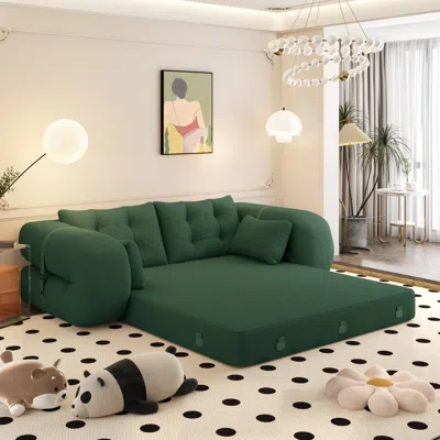 Streamdale Furniture Streamdale Human Dog Bed Foldable Sofa Sleeper - Green