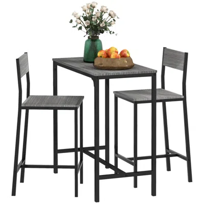 Streamdale Furniture Streamdale Industrial Bar Table & Chair Set For 2