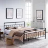 Streamdale Furniture Streamdale Industrial Bed Frame With Platform Base And Curved Corners