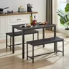 Streamdale Furniture Streamdale Industrial Dining & Bar Set With Benches