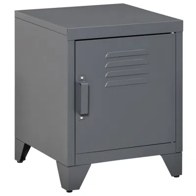 Streamdale Furniture Streamdale Industrial End Table With Locker Door And Adjustable Shelf