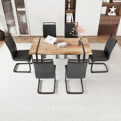 Streamdale Furniture Streamdale Industrial-style 6-piece Dining Set (59" Table)
