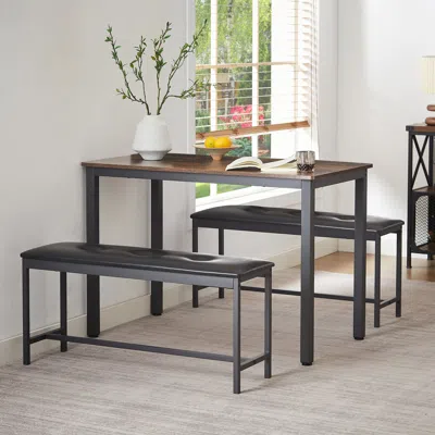 Streamdale Furniture Streamdale Industrial Style Dining Set With Benches