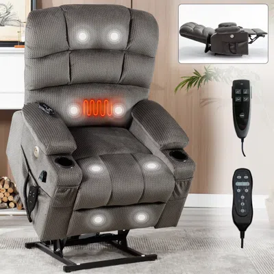 Streamdale Furniture Streamdale Infinite Position Recliner Chair With Massage And Heating
