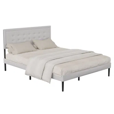 Streamdale Furniture Streamdale Iron Platform Bed Frame With Headboard (queen)