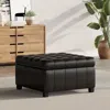Streamdale Furniture Streamdale Isabella Faux Leather Ottoman: Elegance And Storage In One