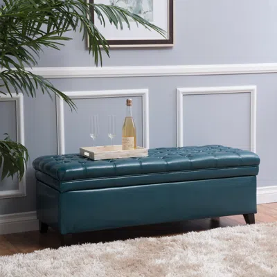 Streamdale Furniture Streamdale Juliana Storage Ottoman In Green