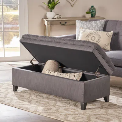Streamdale Furniture Streamdale Juliana Storage Ottoman Comfort In Gray