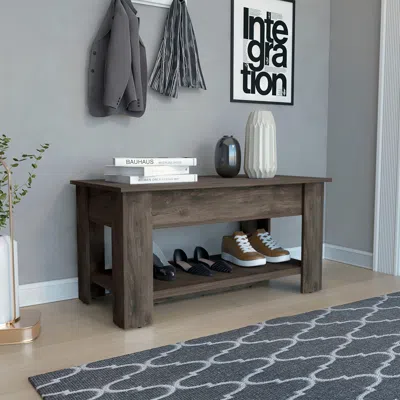 Streamdale Furniture Streamdale Karmen 1-shelf Lid Top Storage Table Light Oak