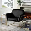 Streamdale Furniture Streamdale Keira Velvet Accent Chair With Metal Base