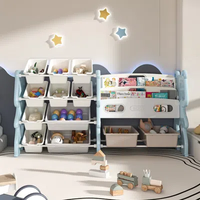 Streamdale Furniture Streamdale Kids Toy Organizer With Bookshelf & Bins