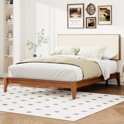 Streamdale Furniture Streamdale King Size Bamboo Platform Bed With Headboard