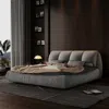 Streamdale Furniture Streamdale King Size Luxury Upholstered Platform Bed With Oversized Padded Backrest And Solid Wood F