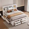 Streamdale Furniture Streamdale King Size Platform Bed With Storage Headboard And 8 Drawers