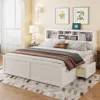 Streamdale Furniture Streamdale King Size Storage Bed With Headboard, Usb