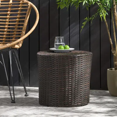 Streamdale Furniture Streamdale Kingstown Rd Barrel Side Table Outdoor Wicker End Table