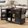 Streamdale Furniture Streamdale Kitchen Island With Drop Leaf & Power Outlet