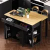 Streamdale Furniture Streamdale Kitchen Island With Extendable Table & Storage