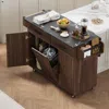 Streamdale Furniture Streamdale Kitchen Island With Trash Can Storage Cabinet
