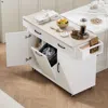 Streamdale Furniture Streamdale Kitchen Island With Trash Can Storage Cabinet