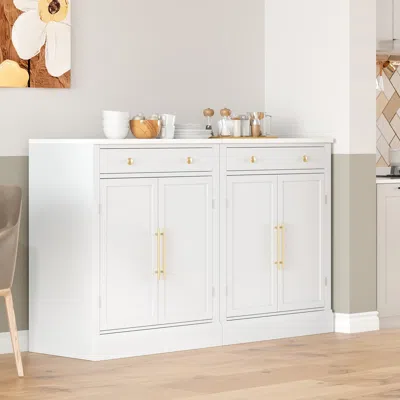 Streamdale Furniture Streamdale Kitchen Pantry & Buffet Cabinet With Adjustable Shelves