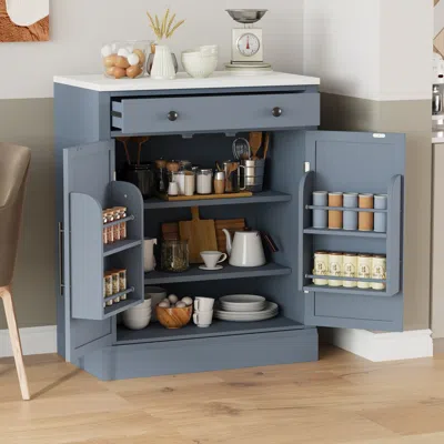 Streamdale Furniture Streamdale Kitchen Pantry With Drawer, Adjustable Shelves, And Door Shelves