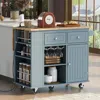 Streamdale Furniture Streamdale Kitchen Storage Island With Power Outlet And Wine Rack