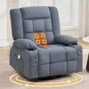 Streamdale Furniture Streamdale Kneading Massage Rocker Recliner Chair With Heat, Cup Holders & Usb Port In Blue
