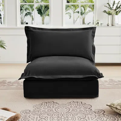 Streamdale Furniture Streamdale Koala Armless Sofa - Black