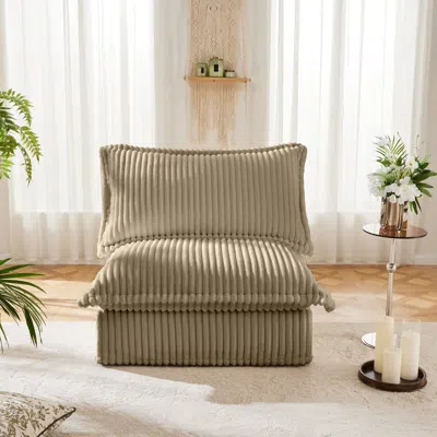 Streamdale Furniture Streamdale Koala Armless Sofa - Camel