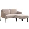 Streamdale Furniture Streamdale L-shaped Loveseat Sofa With Ottoman For Small Spaces