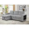 Streamdale Furniture Streamdale L-shaped Sectional Sofa Bed With Storage & Usb - Light Gray