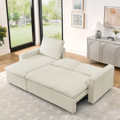 Streamdale Furniture Streamdale L-shaped Sofa Bed With Storage And Washable Covers