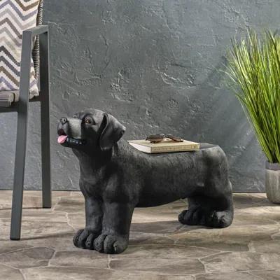 Streamdale Furniture Streamdale Labrador Concrete Garden Bench Outdoor Elegance