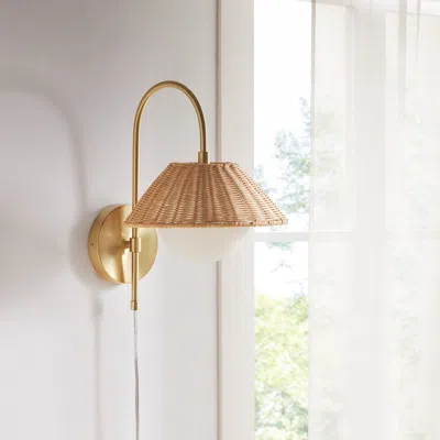 Streamdale Furniture Streamdale Laguna Rattan Weave Wall Sconce