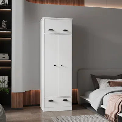 Streamdale Furniture Streamdale Lakewood Double Door And 1-drawer Armoire In White