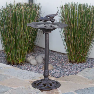 Streamdale Furniture Streamdale Lancaster Bronze Aluminum & Iron Bird Bath