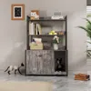 Streamdale Furniture Streamdale Large Cat Litter Box Enclosure W/ Shelf, Hidden Washroom, Scratch Pad (grey)