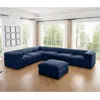 Streamdale Furniture Streamdale Large Modular Chenille Sectional Sofa With Storage - Blue, 6 Seats