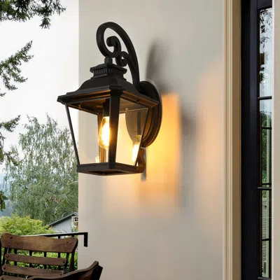 Streamdale Furniture Streamdale Large Outdoor Wall Sconce Lights With Clear Glass