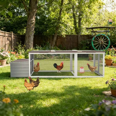 Streamdale Furniture Streamdale Large Wooden Chicken Coop With Run And Nesting Box