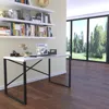 Streamdale Furniture Streamdale Lator Metal Frame 35 Wooden Top Small Writing And Computer Desk