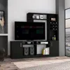 Streamdale Furniture Streamdale Latrou 6-bottle 2-door Entertainment Center Black Wengue