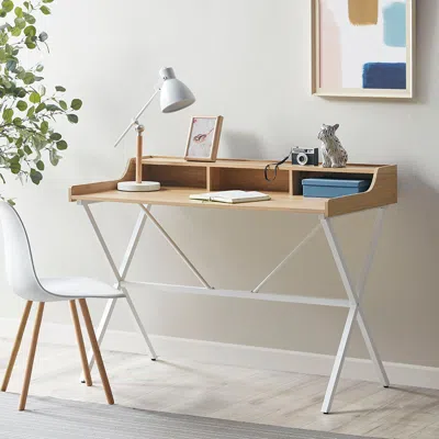 Streamdale Furniture Streamdale Laurel Desk For Home Or Office Use In Brown