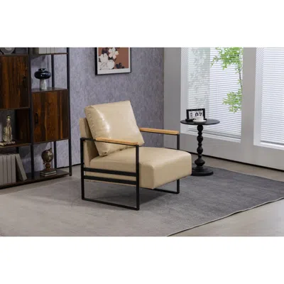 Streamdale Furniture Streamdale Leather Accent Chair For Living/bedroom