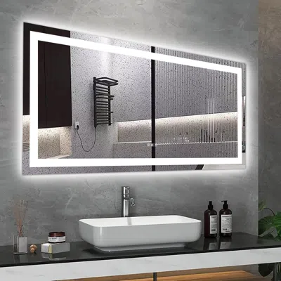Streamdale Furniture Streamdale Led Bathroom Mirror 60 X 32 Inch With Lights