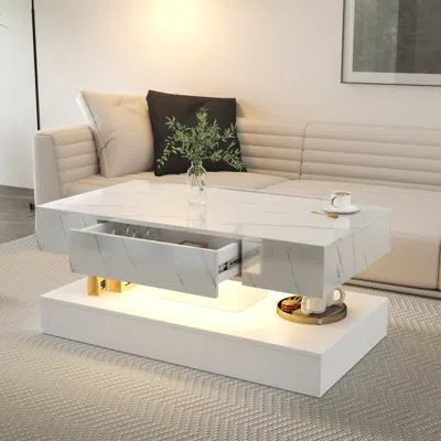 Streamdale Furniture Streamdale Led Coffee Table - Modern Design, 16.93" High