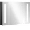 Streamdale Furniture Streamdale Led Medicine Cabinet With Mirror, Wall Mount Storage With Usb Charge