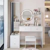 Streamdale Furniture Streamdale Led Mirror Vanity Table Set